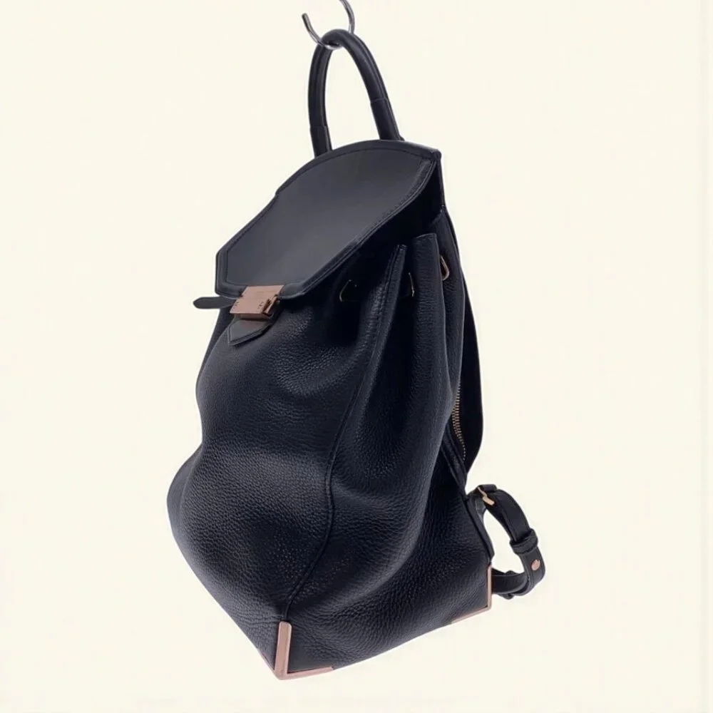 Alexander Wang Leather Black Pebbled Prisma Backpack - Pre-loved